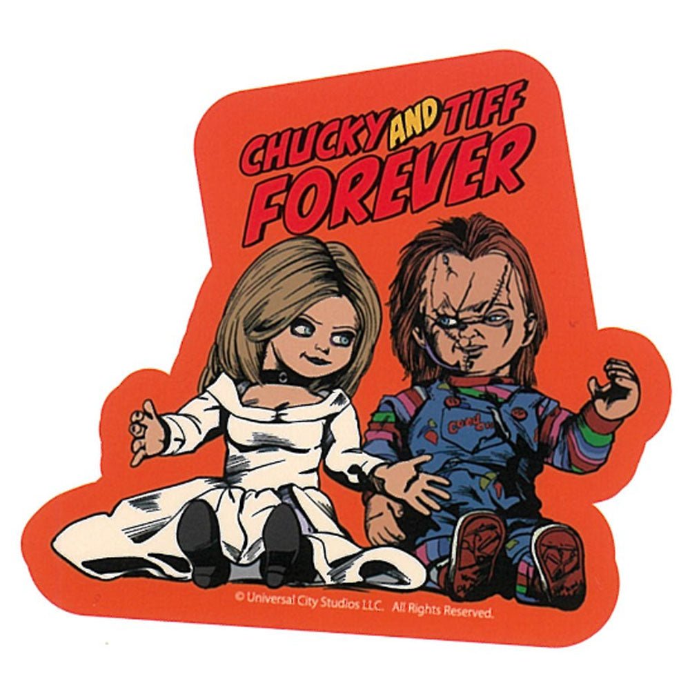 CHILD'S PLAY チャイルドプレイ - CHUCKY & TIFF / Orange / ステッカー - PGS